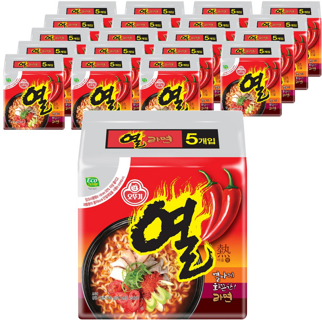 오뚜기 열라면 120g, 100개
