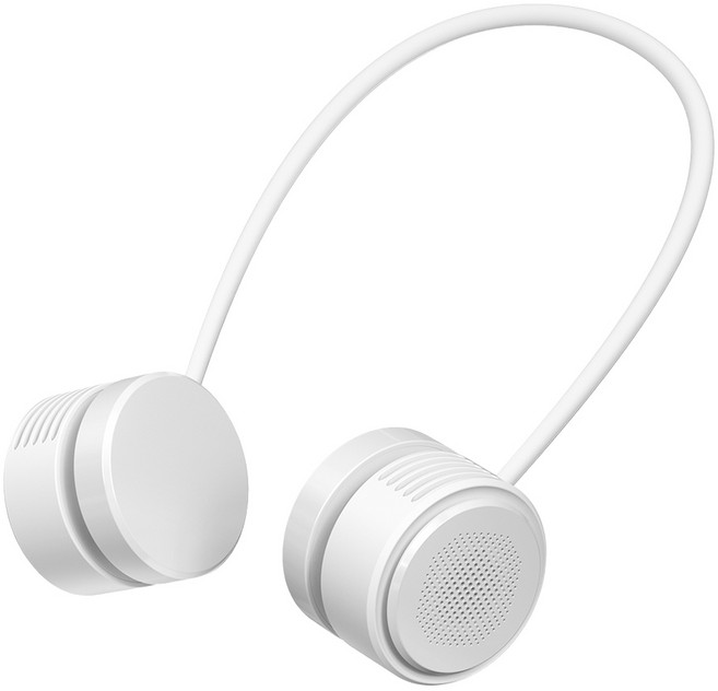 홈플래닛 접이식 휴대용 BLDC 넥밴드 선풍기, 화이트, GXZ-F88