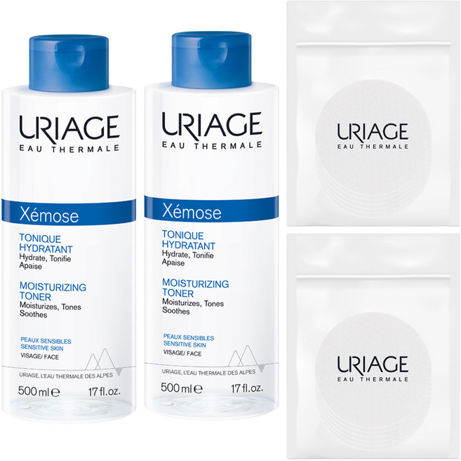 유리아쥬 제모스 토너 + 듀얼 토너 패드 10p, 2개, 500ml