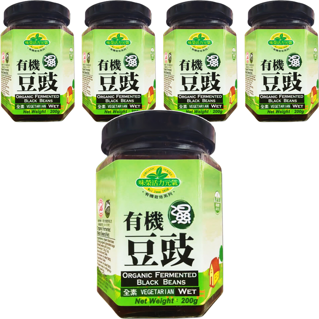 味榮 有機濕豆鼓 小, 200g, 5罐