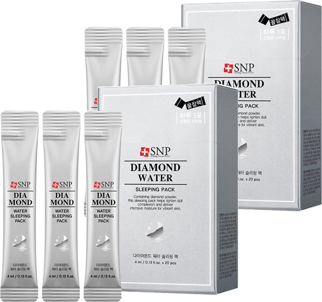 에스엔피 다이아몬드 워터 슬리핑팩 스틱형, 4ml, 40개