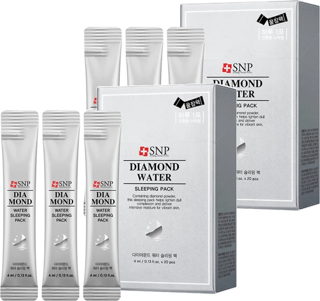 에스엔피 다이아몬드 워터 슬리핑팩 스틱형, 4ml, 40개 - 쿠팡