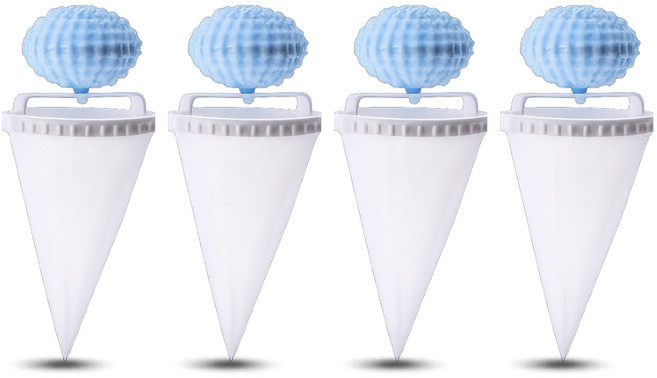 노베아 울퉁불퉁 통돌이 세탁기 먼지 거름망, 파랑, 4개