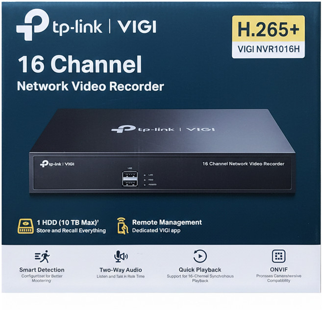 tp-link VIGI 16路網路監控主機 監視器主機NVR, NVR1016H, 1台
