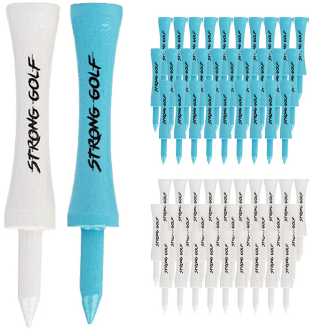 스트롱 골프티 2종 x 30p, 스카이블루, 화이트, 1세트