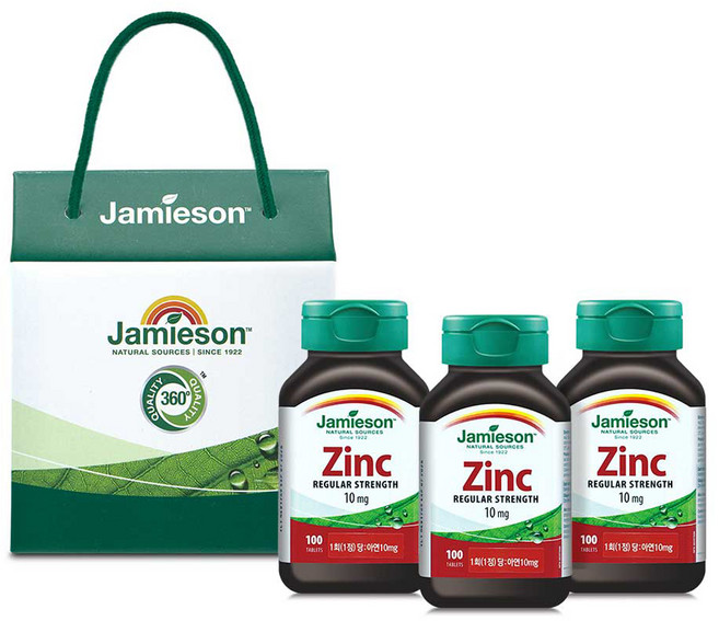 Jamieson 健美生 鋅禮盒組, 100顆, 3罐