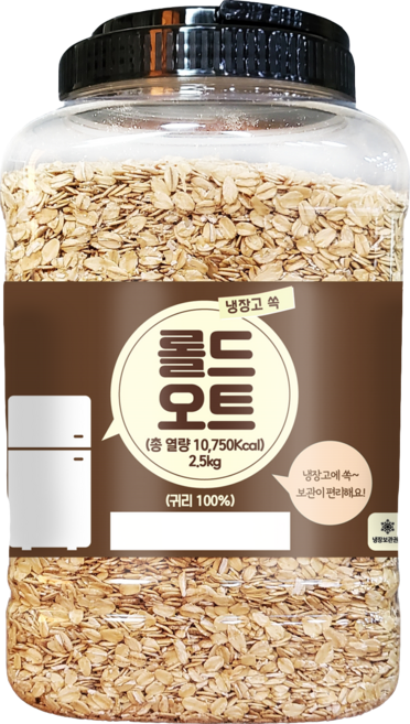 냉장고 쏙 롤드 오트, 2.5kg, 1개