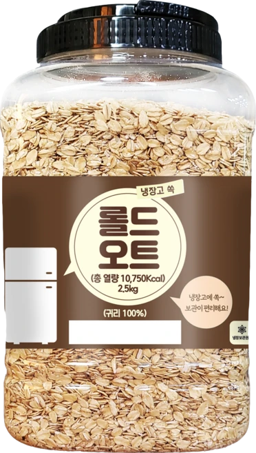 냉장고 쏙 롤드 오트, 2.5kg, 1개 - 쿠팡
