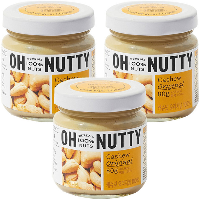 OH NUTTY 原味腰果醬, 80g, 3罐