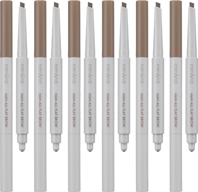 롬앤 한올 플랫 아이브로우 오토펜슬 0.17g, c3 모던베이지, 6개