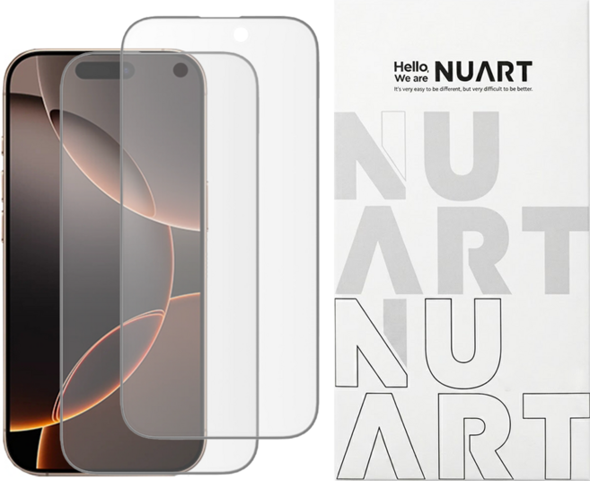 NUART 鋼化玻璃 螢幕保護貼 iPhone 16 Pro 防窺 全覆蓋 2入
