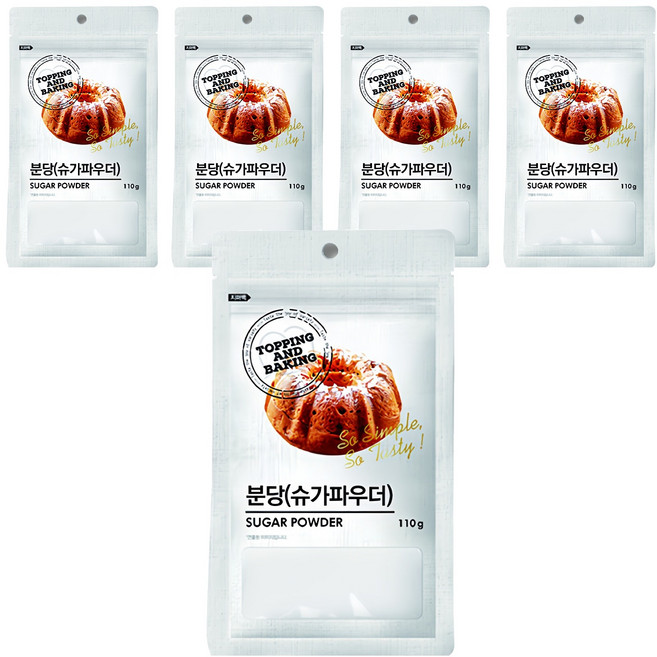 큐원 분당 슈가파우더, 110g, 5개
