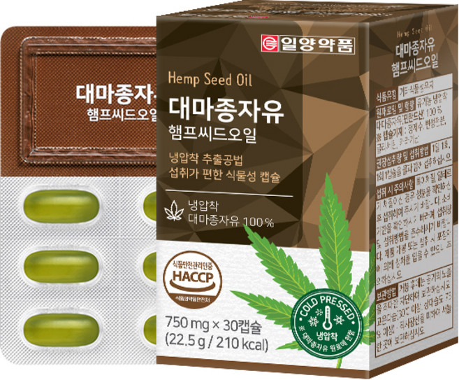 일양약품 대마종자유 햄프씨드 오일 캡슐 22.5g, 30정, 1개