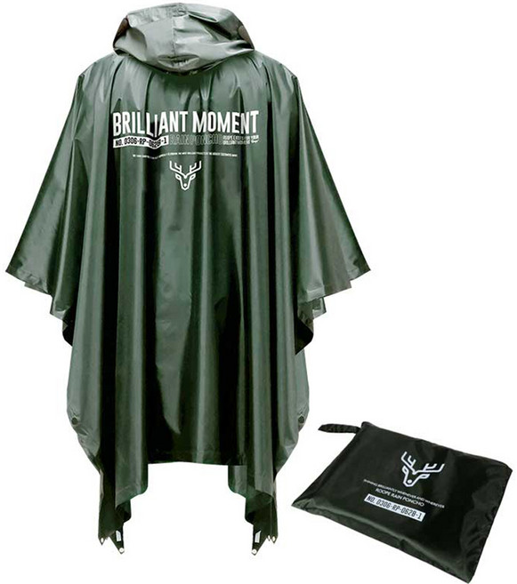 Roope 멀티 아웃도어 판초우의 방수, 올리브그린, 1개