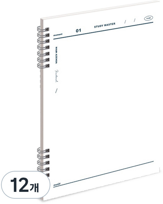 뮤니드 It spring 무지 연습장, 화이트, 12개