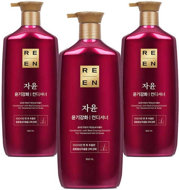 리엔 자윤 윤기강화 컨디셔너, 950ml, 3개