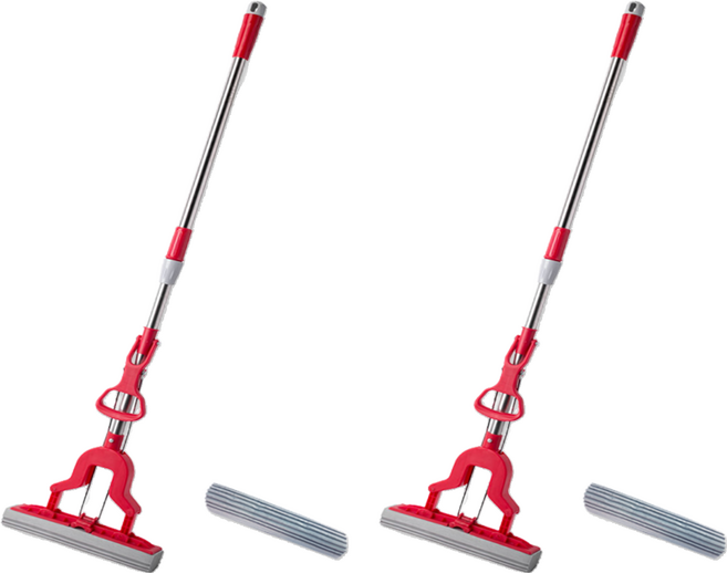 월포 접이식 매직펄프 청소기 밀대 + 펄프 리필 세트, 2세트