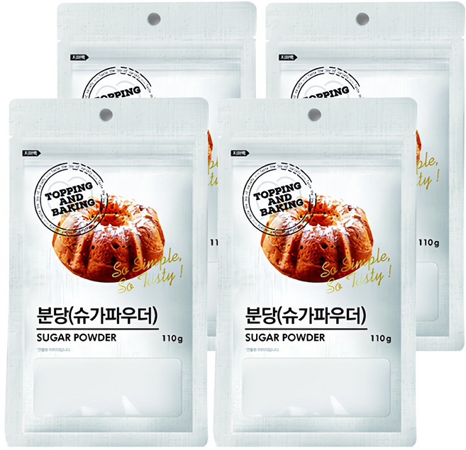 큐원 분당 슈가파우더, 110g, 4개
