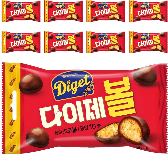 다이제 초코볼, 42g, 9개
