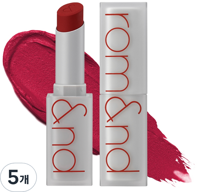 롬앤 제로 매트 립스틱, 5개, 레드 다이브