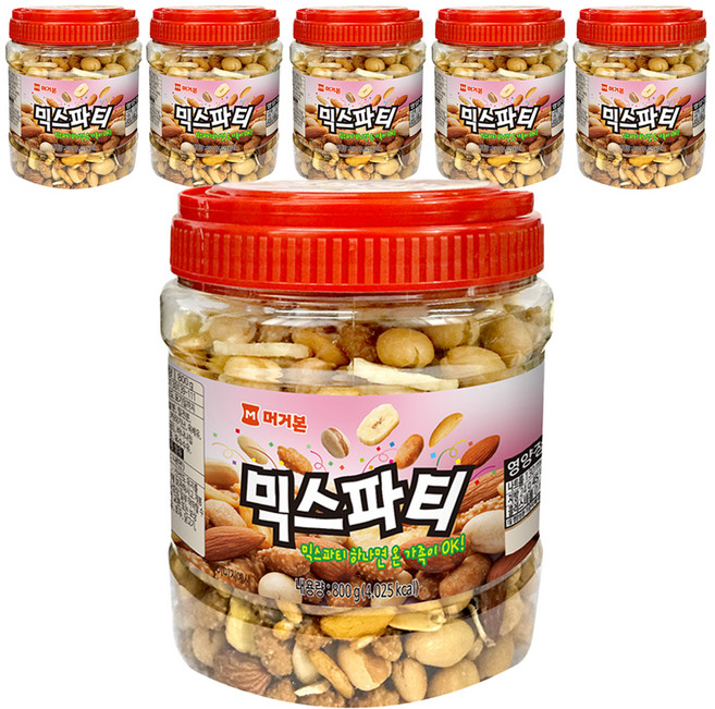 머거본 믹스파티 믹스넛, 800g, 6개