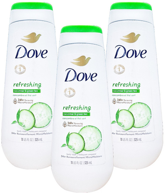 Dove 多芬 清爽水嫩沐浴露, 325ml, 3瓶