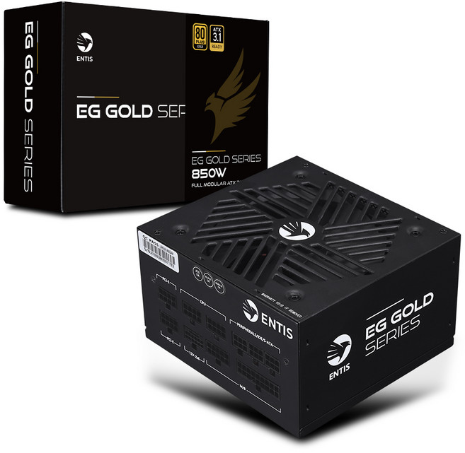 엔티스 EG 골드 850W 풀모듈러 파워서플라이 80PLUS, ATX3.1(블랙)