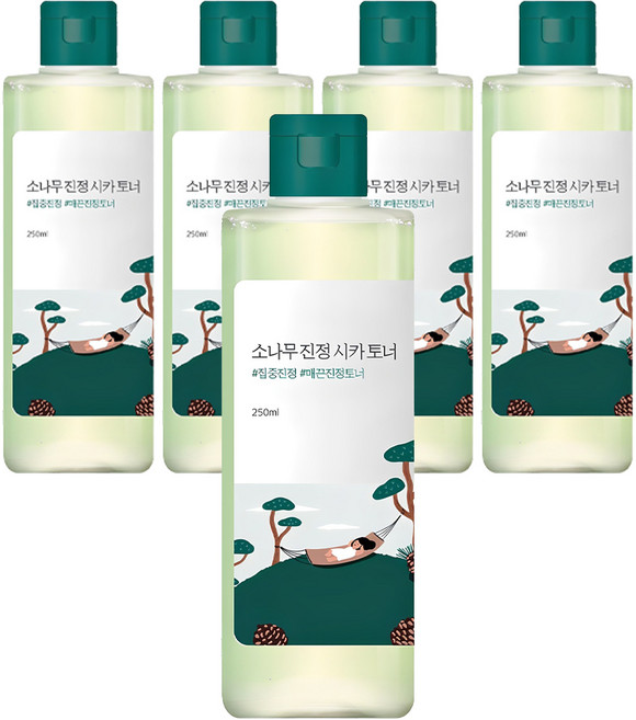 라운드랩 소나무 진정 시카 토너, 250ml, 5개