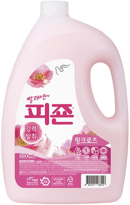 피죤 레귤러 섬유유연제 핑크로즈 본품, 3.1L, 1개