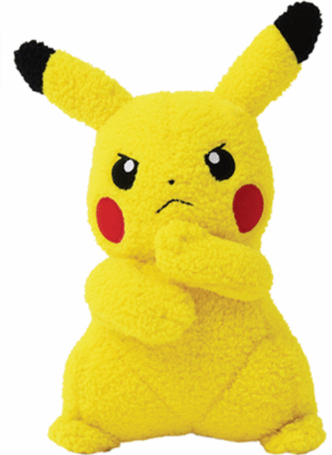 PoKeMoN 寶可夢 Curly 皮卡丘絨毛娃娃, 25cm, 混合顏色