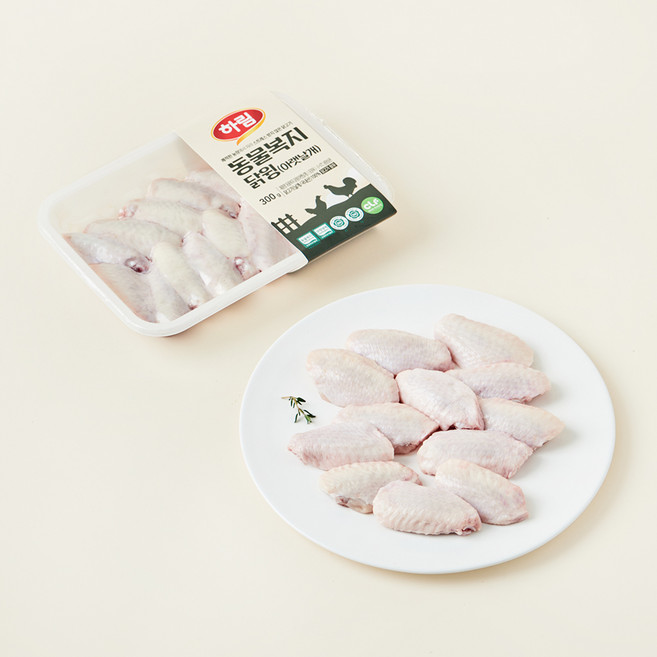 하림 동물복지 깨끗한농장 인증 닭윙 아랫날개 (냉장), 300g, 1개