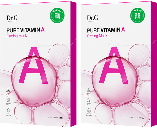 닥터지 퓨어 비타민 A 퍼밍 마스크팩, 2개, 5개입