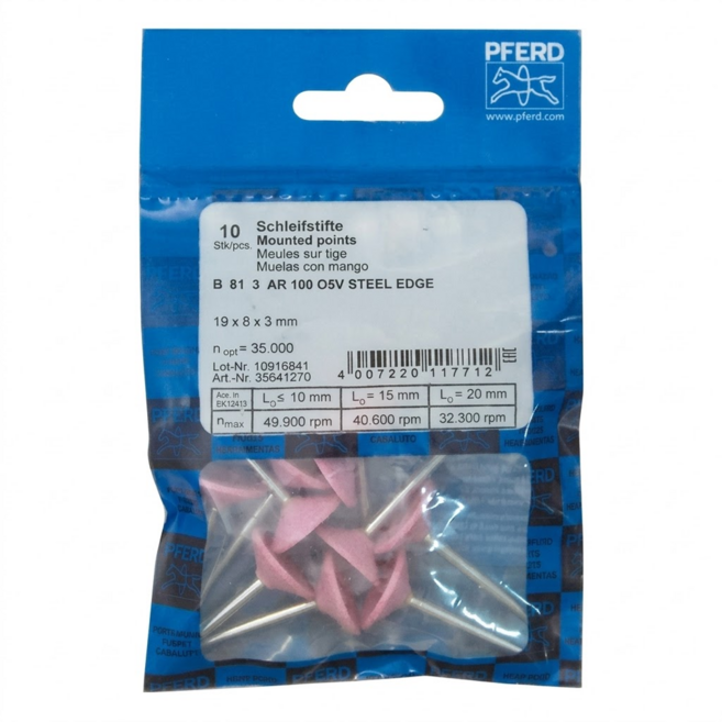 PFERD B81 帶柄砂輪 德國馬牌 10支, 1組