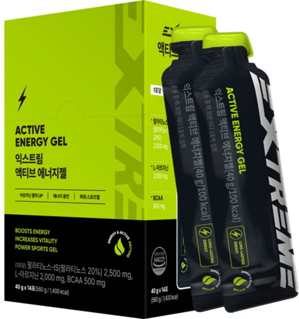 익스트림 액티브 에너지젤, 560g, 1개 - 쿠팡