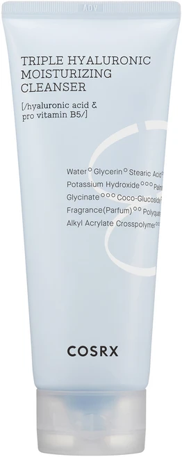 코스알엑스 하이드리움 트리플 히알루로닉 모이스처라이징 클렌저, 150ml, 1개 - 쿠팡
