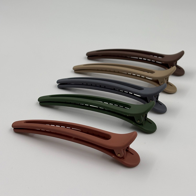 해브먼트 대형 오리부리 헤어 미용 집게핀 5p 세트