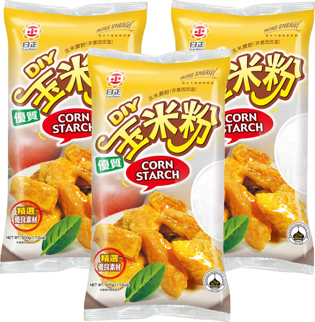 日正食品 玉米粉, 500g, 3包