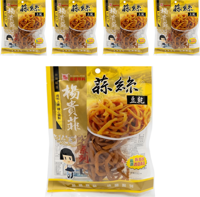 德昌 非基改豆乾 蒜絲蒜味, 90g, 5包