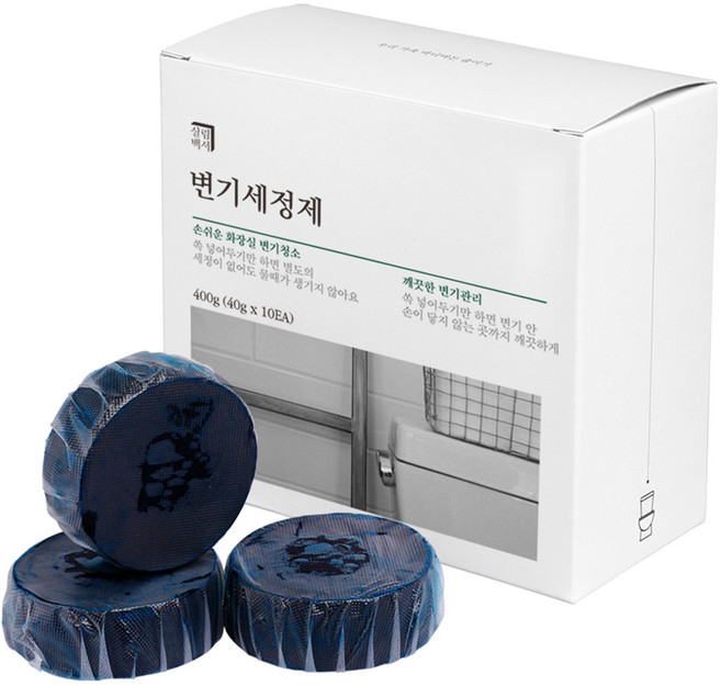 살림백서 변기세정제, 40g, 10개