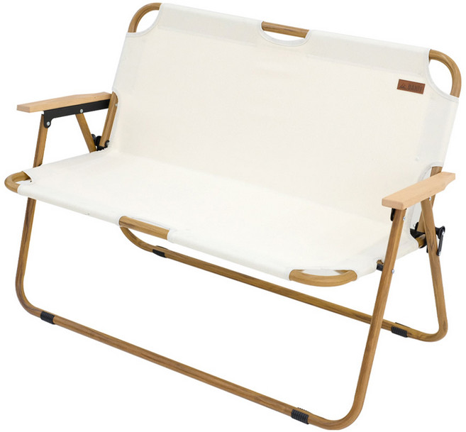 밴프 2인용 우드 캠핑벤치 OC2, Ivory(아이보리), 1개