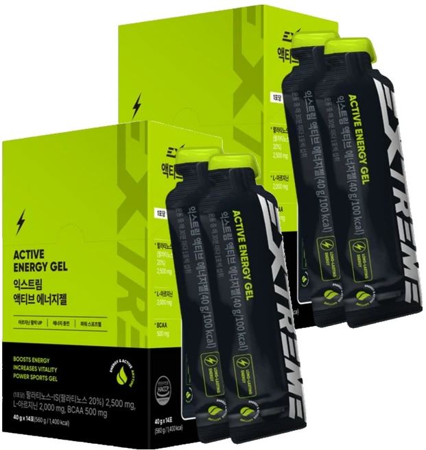 익스트림 액티브 에너지젤, 560g, 2개 - 쿠팡