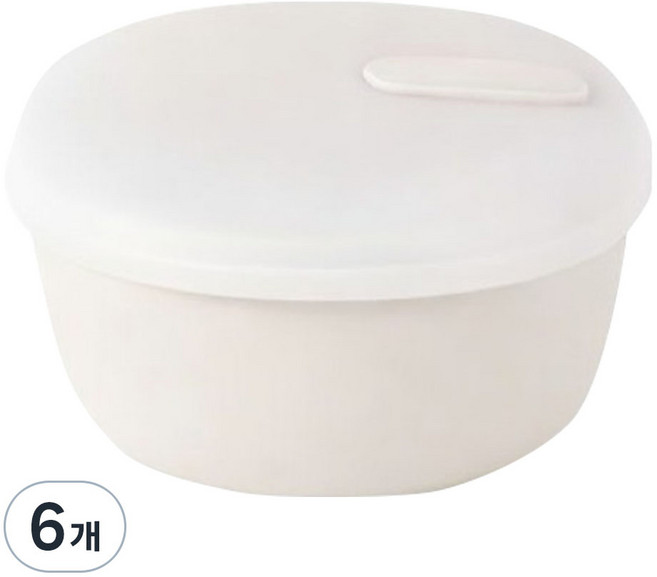 실리쿤 올실리콘 전자레인지 밥팩 아이보리, 6개, 350ml