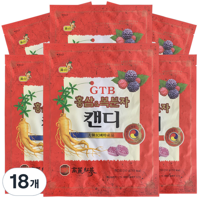 금산이아름답다 홍삼&복분자 캔디, 18개, 200g