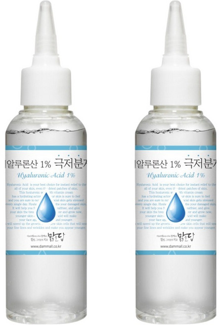 맑을담 히알루론산 1% 극저분자 원액 앰플, 2개, 100ml