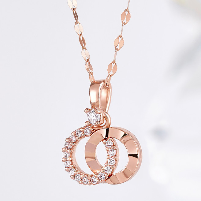 주리에떼 14K/18K 여성용 데일리 리비아 금 목걸이 + 사은품 반지 + 쇼핑백