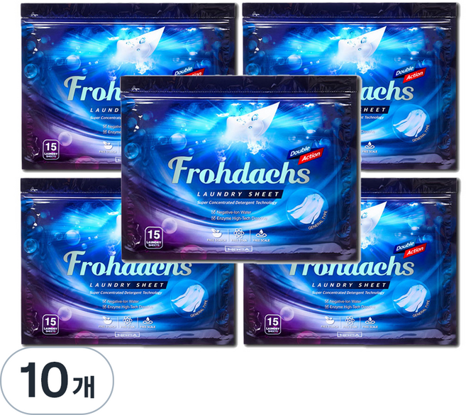 프로닥스 고농축 더블액션 시트세제, 10개, 15개입