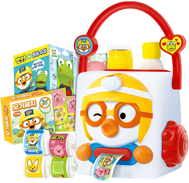 뽀로로 반창고 스티커 병원놀이, 혼합색상, 1개