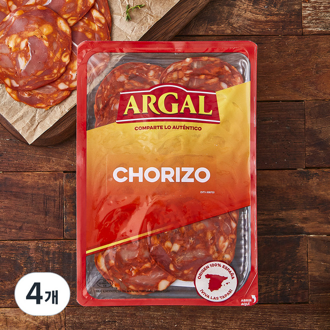 스패드코리아 초리조 카스텔라노 슬라이스, 80g, 4개