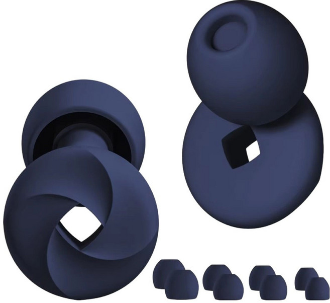 미소로운 비행기 수면 실리콘 귀마개 2p + 이어캡 8p 세트 네이비 토네이도, 1세트