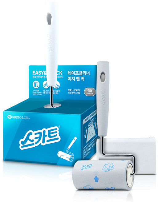 스카트 테이프클리너 이지 앤 퀵 중형 본품 + 리필 + 케이스 세트, 1세트